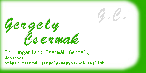gergely csermak business card