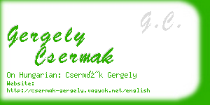 gergely csermak business card